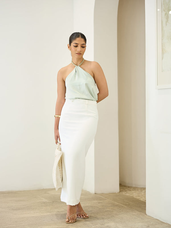 Highwaist Basic Midi  Skirt