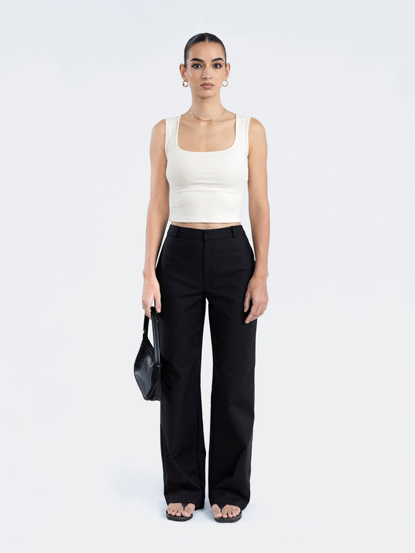 High Waist Straight Leg Pant