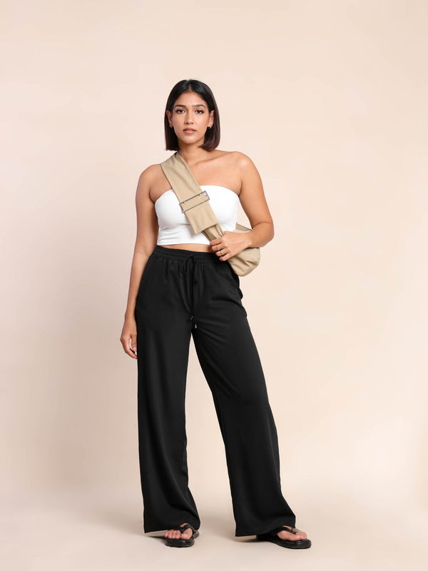 Draw String Wide Leg Pant