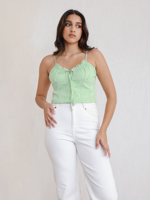 Bustier Detail Loose Fit Top