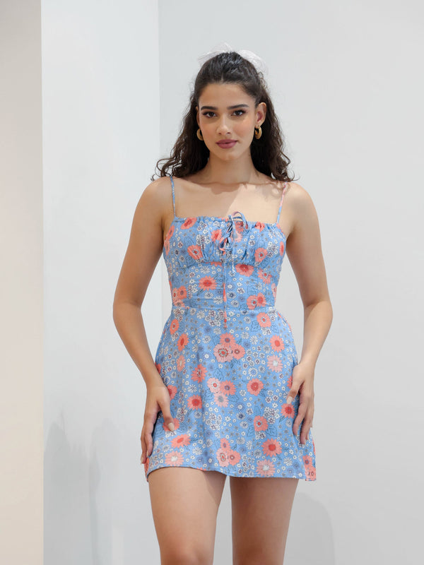 Corset Detailed Mini Dress