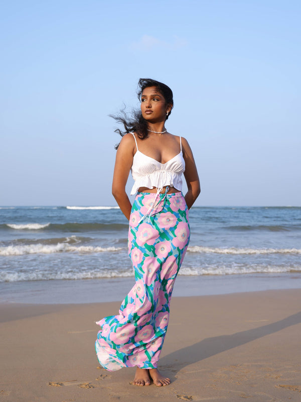 Drawstring Bias  Skirt