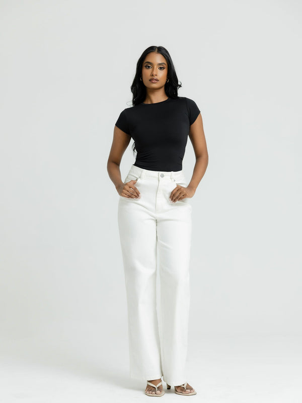 Rue High Neck Fitted Top