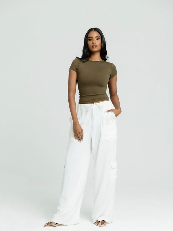 Rue High Neck Fitted Top