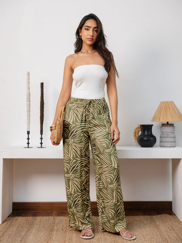 Drawstring Wide Leg Pant
