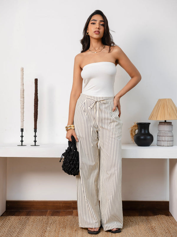 Stripe Drawstring Pant
