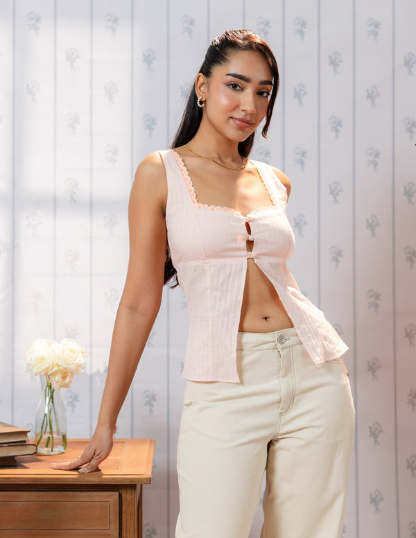 Lace Detailed Bustier Top