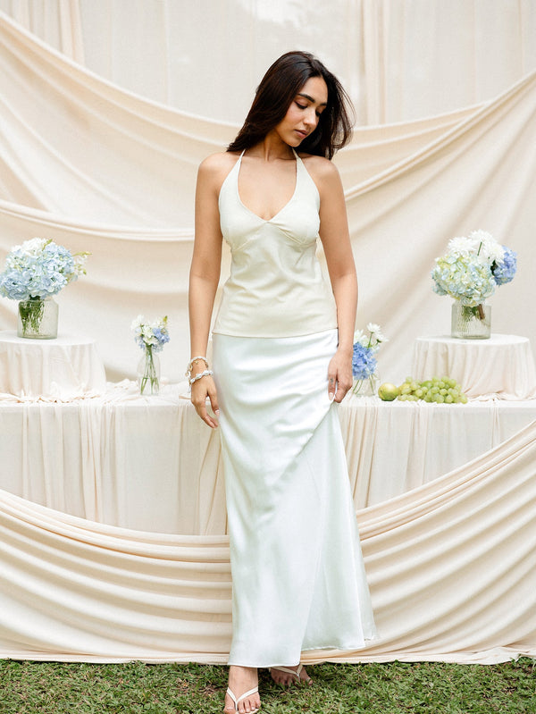 Halter Neck Bustier Top