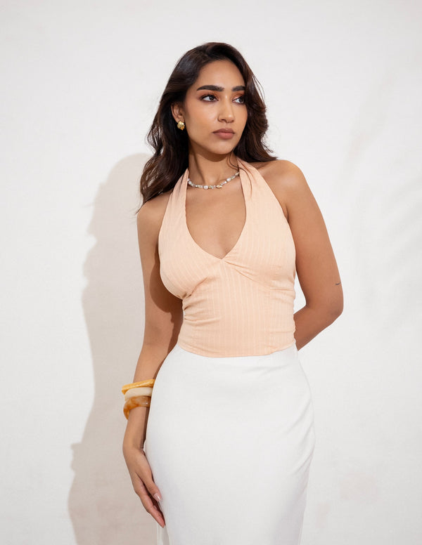 Halter Neck Back Tieup Top