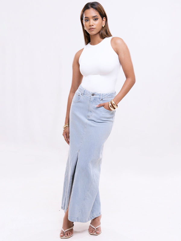 Beck High Neck Sleeveless Crop Top