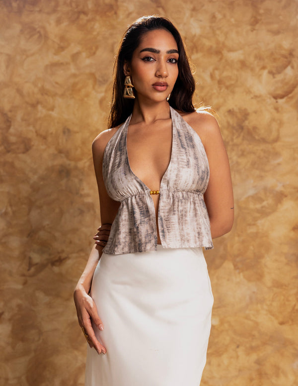 Bead Detailed Bustier Top